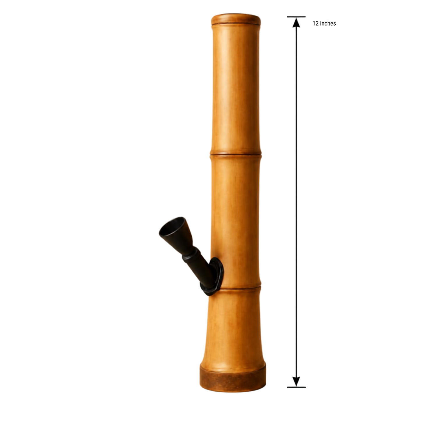Classic 12" Bamboo Water Pipe — Artisan-Turned, Smooth Draw