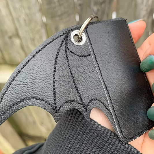 Black demon wing lighter case keychain, EDC protective cover - additional view