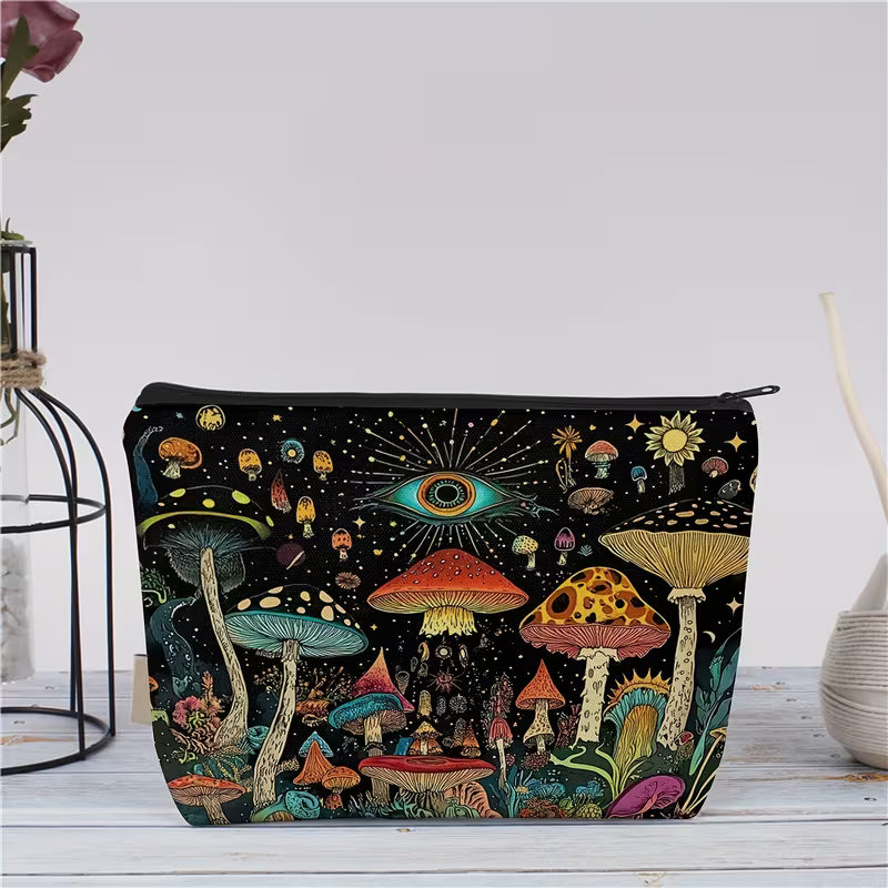 Bohemian Mushroom Stash Tin — Two-Compartment Pocket Box