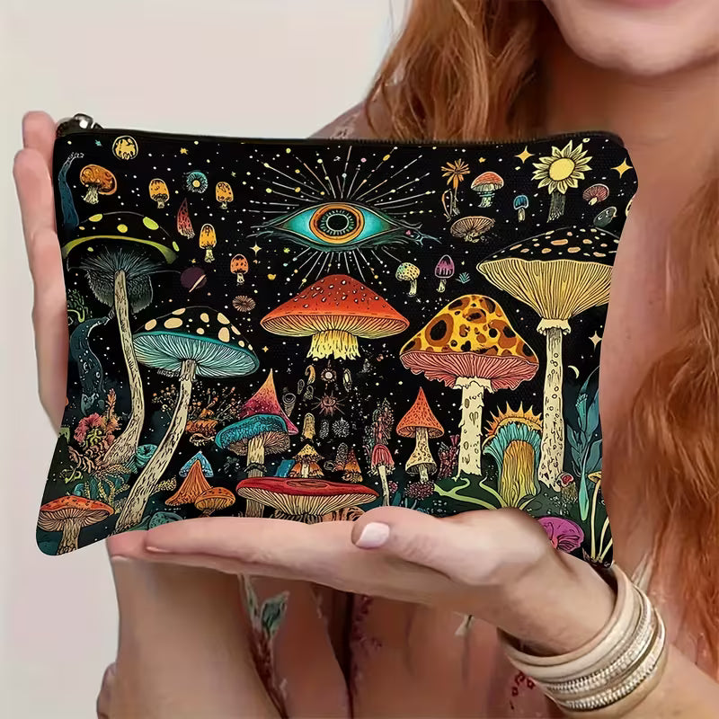 Bohemian Mushroom Stash Tin — Two-Compartment Pocket Box