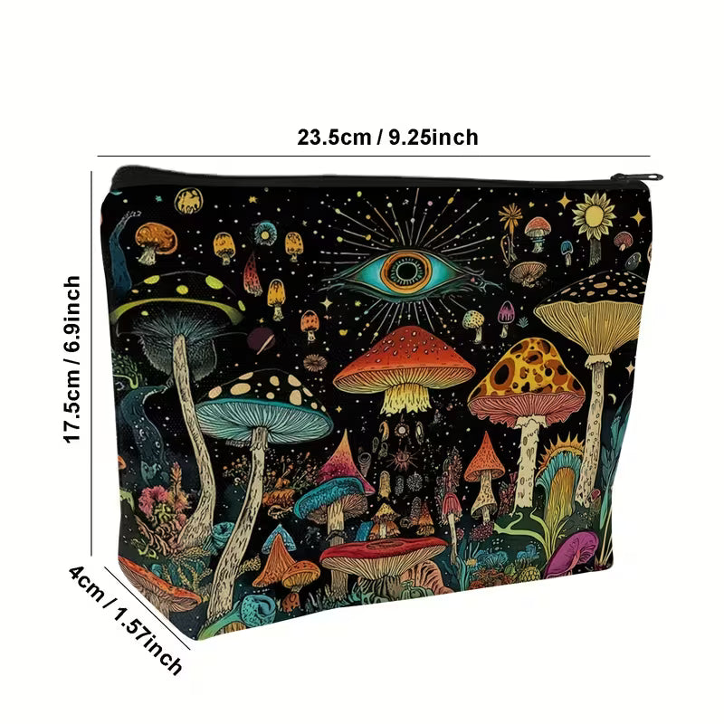 Bohemian Mushroom Stash Tin — Two-Compartment Pocket Box