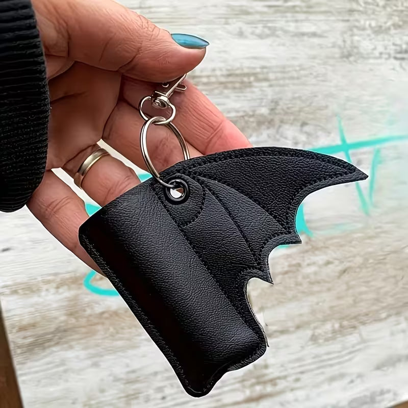 Black Demon Wing Lighter Case Keychain — EDC Protective Cover