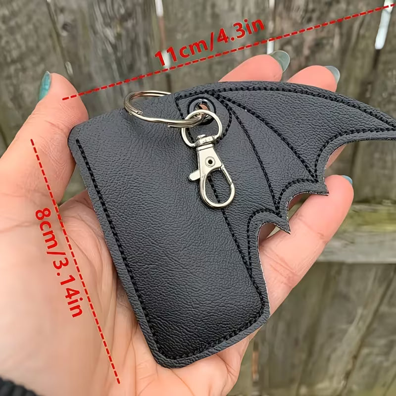 Black Demon Wing Lighter Case Keychain — EDC Protective Cover
