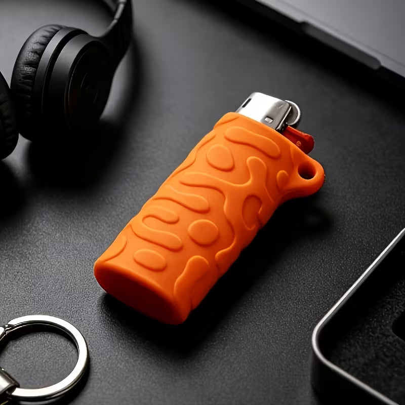 Textured Lighter Case with Keychain Hole — Anti-Slip J26 Compatible Cover