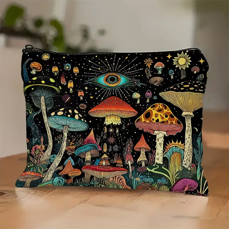Bohemian Mushroom Stash Tin — Two-Compartment Pocket Box