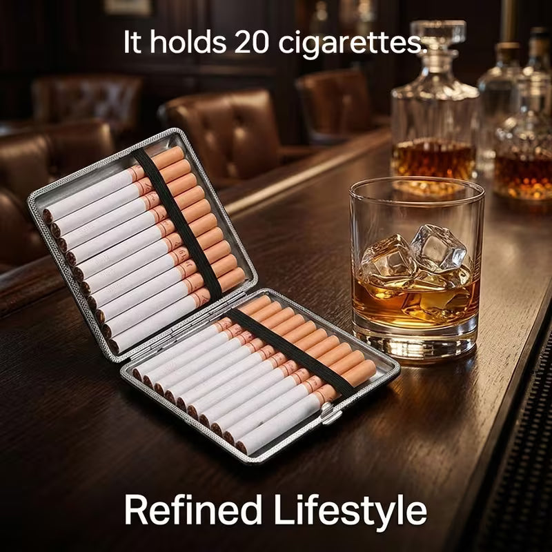 Geometric Panda Cigarette Case — 20-Count Magnetic Flip-Top Storage Box