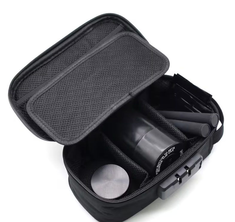 10-Piece Odor-Proof Storage Set – Includes Metal Grinder, Vacuum Jar, Storage Tubes & Bags, Ideal for Home, Travel & Outdoor Use