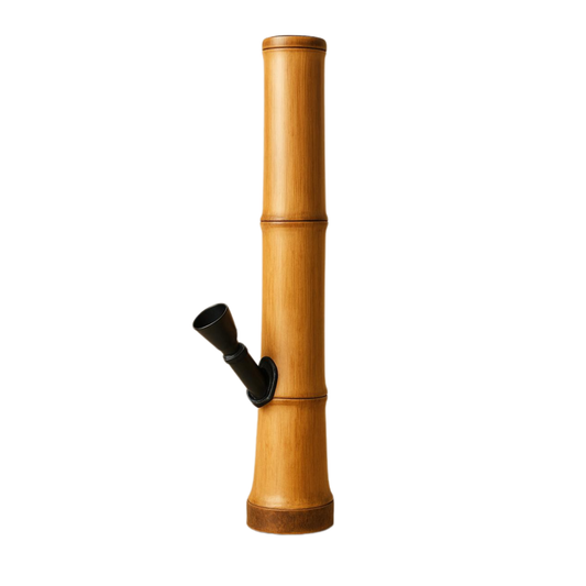 Classic 12" Bamboo Water Pipe — Artisan-Turned, Smooth Draw